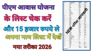 PM Awas Yojana List Check 2026